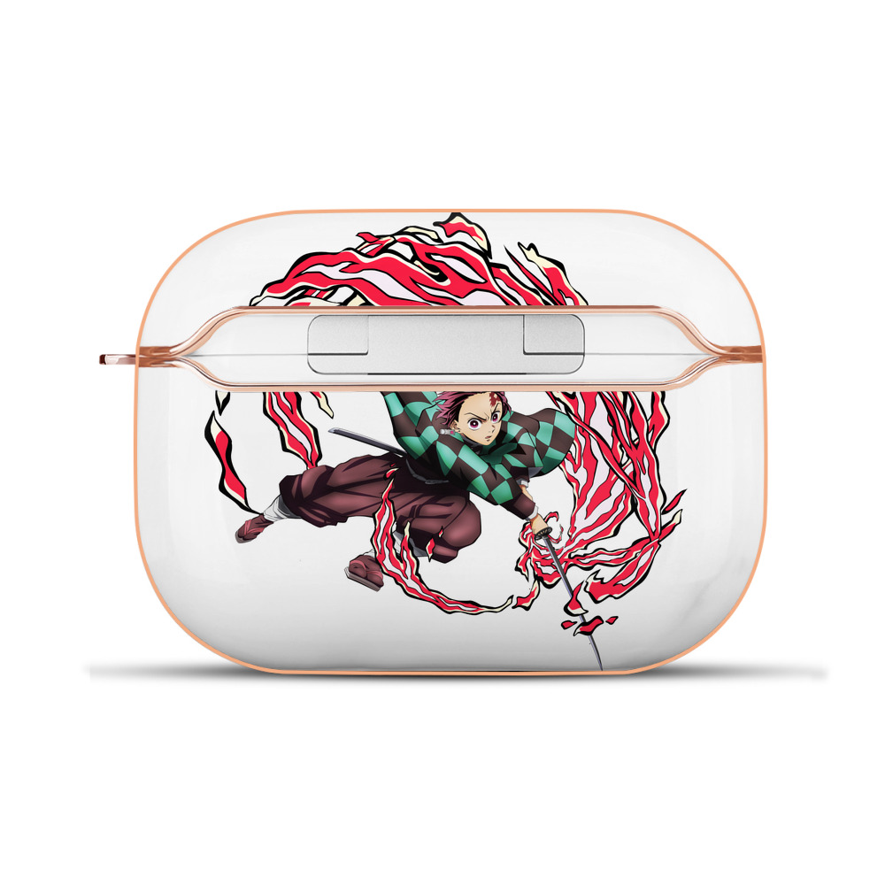 （画像用） 鬼滅の刃 竈門 炭治郎／かまど たんじろう Kamado Tanjirou 【AirPods Pro用】ハードシェル保護ケース｜耐衝撃・防指紋・カラビナ付き商品仕様