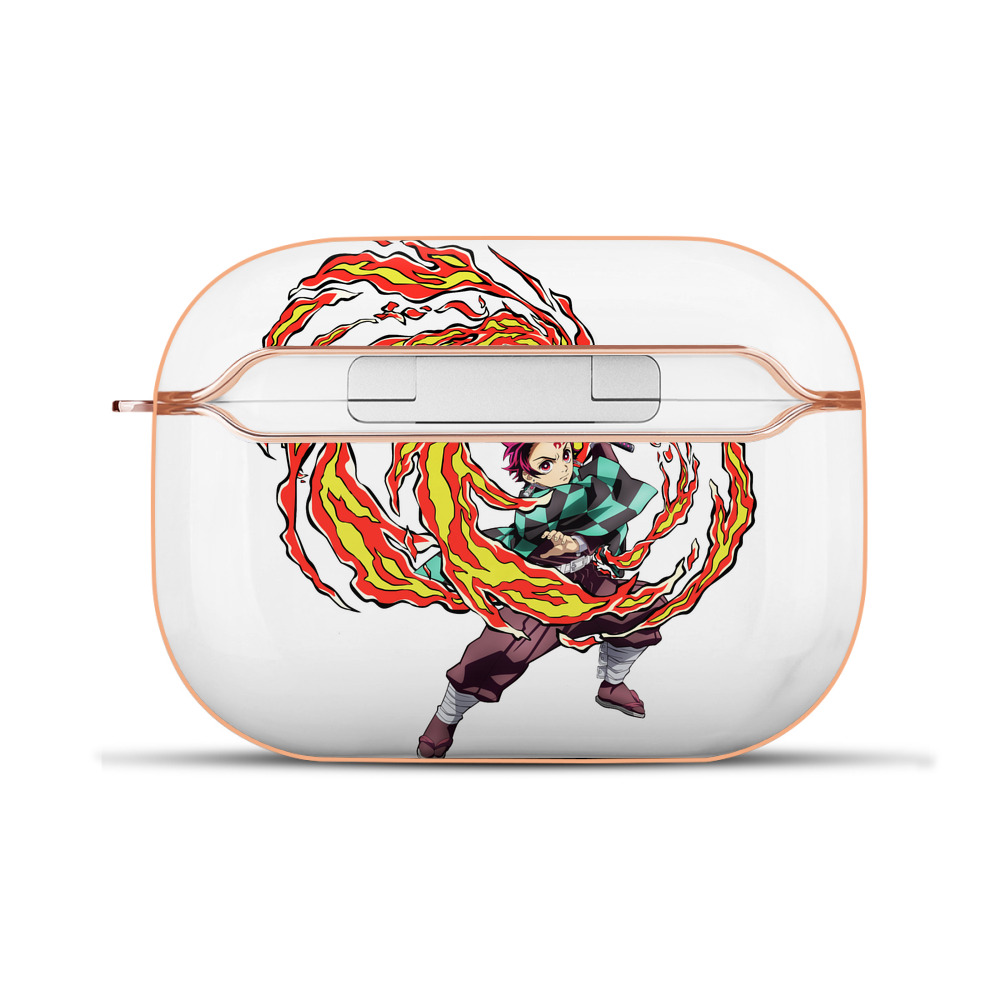 （画像用） 鬼滅の刃 竈門 炭治郎／かまど たんじろう Kamado Tanjirou 【AirPods Pro用】ハードシェル保護ケース｜耐衝撃・防指紋・カラビナ付き商品仕様