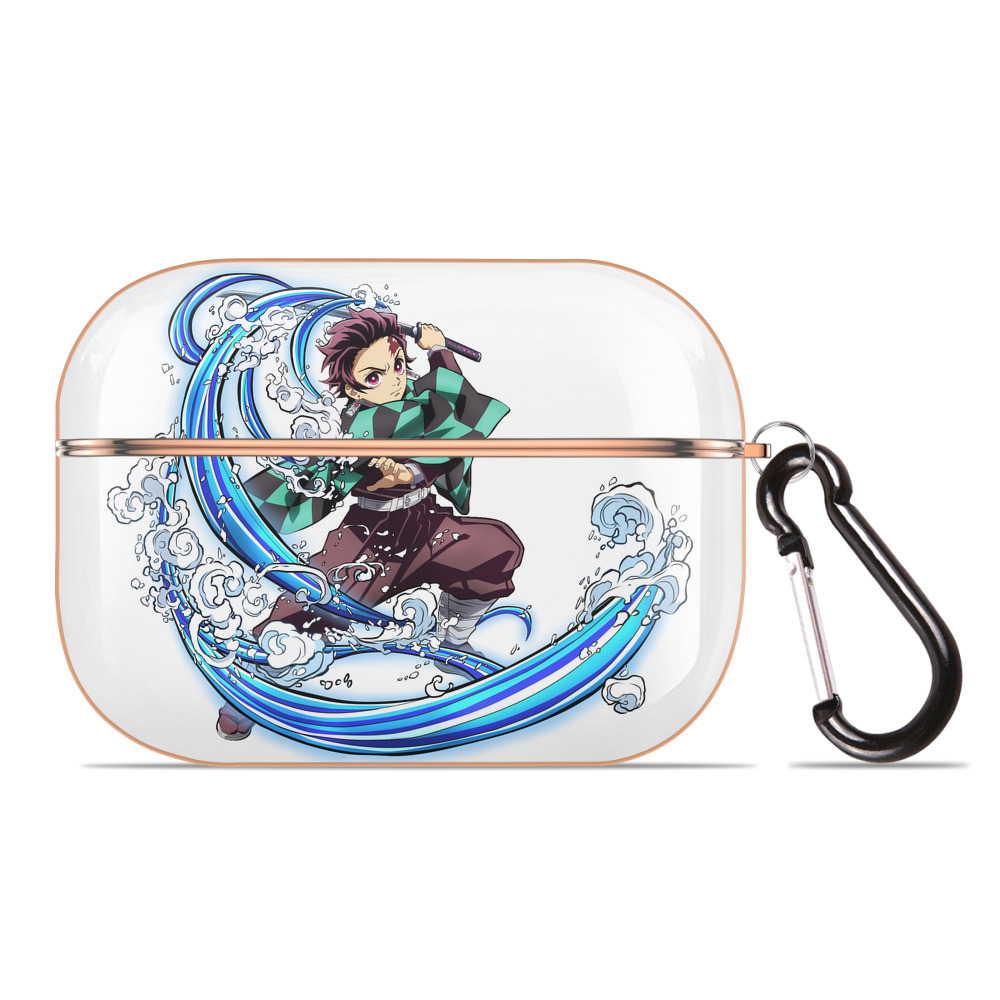 （画像用） 鬼滅の刃 竈門 炭治郎／かまど たんじろう Kamado Tanjirou 【AirPods Pro用】ハードシェル保護ケース｜耐衝撃・防指紋・カラビナ付き商品仕様