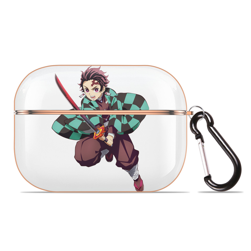 （画像用） 鬼滅の刃 竈門 炭治郎／かまど たんじろう Kamado Tanjirou 【AirPods Pro用】ハードシェル保護ケース｜耐衝撃・防指紋・カラビナ付き商品仕様