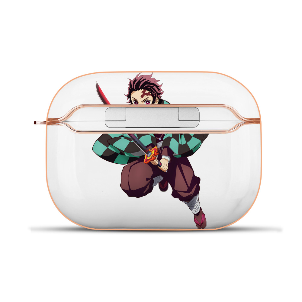 （画像用） 鬼滅の刃 竈門 炭治郎／かまど たんじろう Kamado Tanjirou 【AirPods Pro用】ハードシェル保護ケース｜耐衝撃・防指紋・カラビナ付き商品仕様
