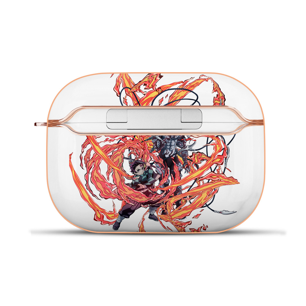 （画像用） 鬼滅の刃 竈門 炭治郎／かまど たんじろう Kamado Tanjirou 【AirPods Pro用】ハードシェル保護ケース｜耐衝撃・防指紋・カラビナ付き商品仕様