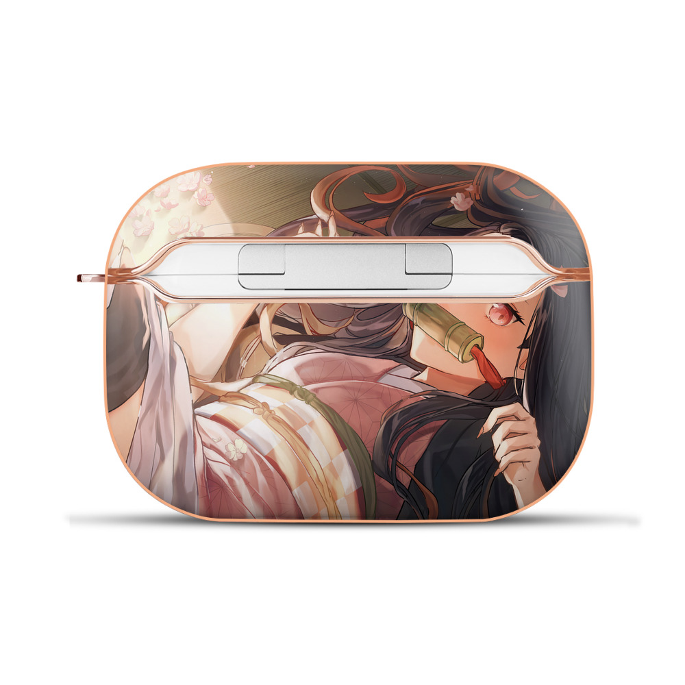 （画像用） 鬼滅の刃（きめつのやいば）竈門 禰󠄀豆子／かまど ねずこ Kamado Nezuko 【AirPods Pro用】ハードシェル保護ケース｜耐衝撃・防指紋・カラビナ付き商品仕様