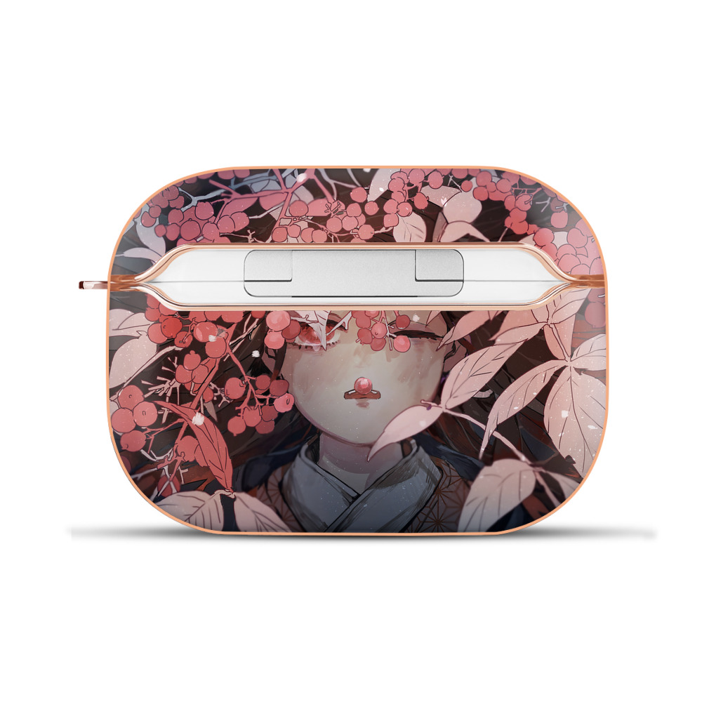 （画像用） 鬼滅の刃（きめつのやいば）竈門 禰󠄀豆子／かまど ねずこ Kamado Nezuko 【AirPods Pro用】ハードシェル保護ケース｜耐衝撃・防指紋・カラビナ付き商品仕様
