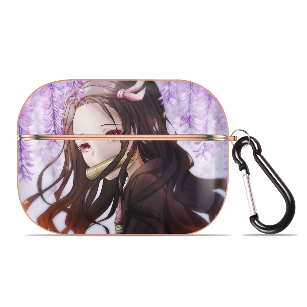 （画像用） 鬼滅の刃（きめつのやいば）竈門 禰󠄀豆子／かまど ねずこ Kamado Nezuko 【AirPods Pro用】ハードシェル保護ケース｜耐衝撃・防指紋・カラビナ付き商品仕様