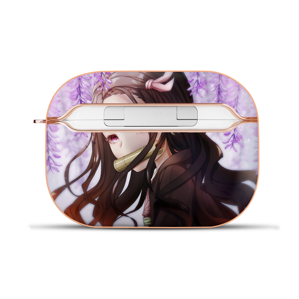 （画像用） 鬼滅の刃（きめつのやいば）竈門 禰󠄀豆子／かまど ねずこ Kamado Nezuko 【AirPods Pro用】ハードシェル保護ケース｜耐衝撃・防指紋・カラビナ付き商品仕様