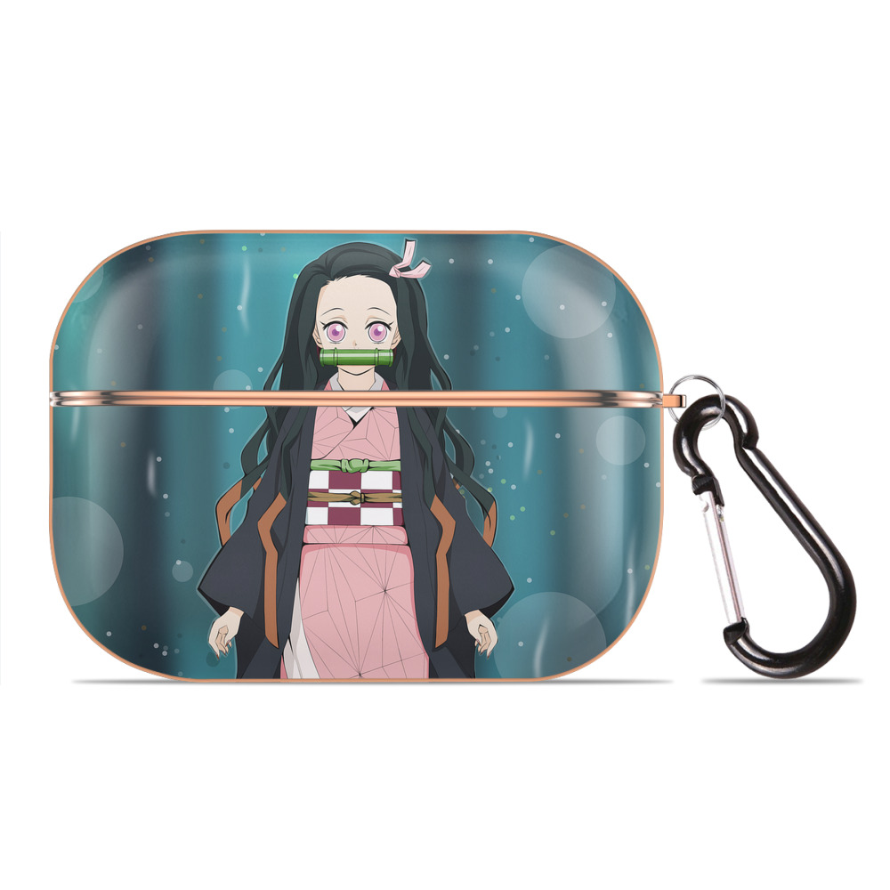 （画像用） 鬼滅の刃（きめつのやいば）竈門 禰󠄀豆子／かまど ねずこ Kamado Nezuko 【AirPods Pro用】ハードシェル保護ケース｜耐衝撃・防指紋・カラビナ付き商品仕様