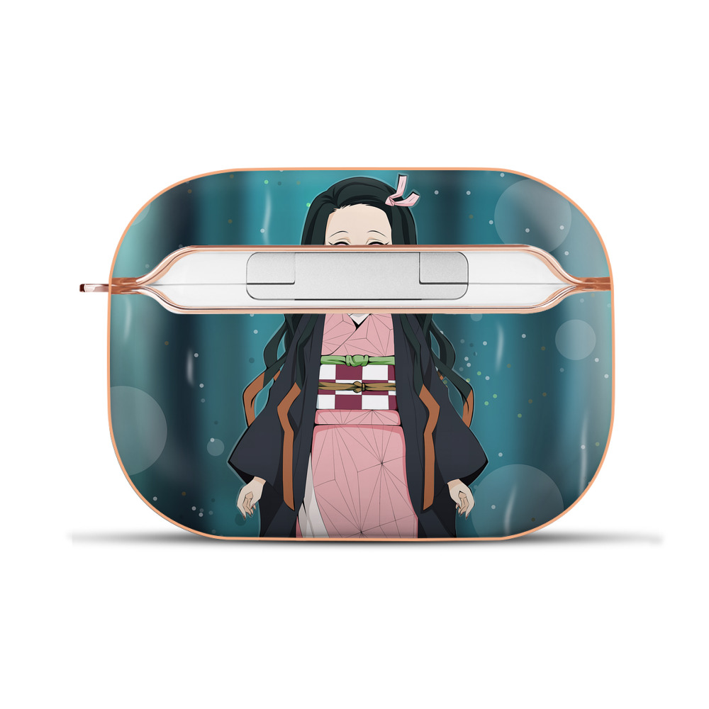 （画像用） 鬼滅の刃（きめつのやいば）竈門 禰󠄀豆子／かまど ねずこ Kamado Nezuko 【AirPods Pro用】ハードシェル保護ケース｜耐衝撃・防指紋・カラビナ付き商品仕様