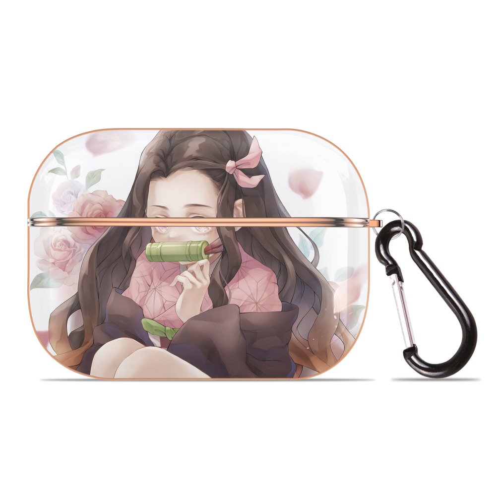 （画像用） 鬼滅の刃（きめつのやいば）竈門 禰󠄀豆子／かまど ねずこ Kamado Nezuko 【AirPods Pro用】ハードシェル保護ケース｜耐衝撃・防指紋・カラビナ付き商品仕様