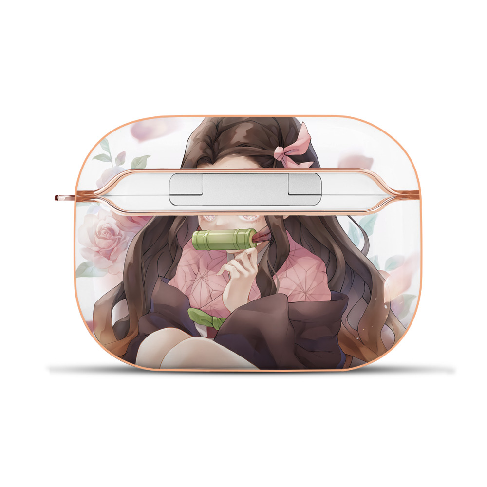 （画像用） 鬼滅の刃（きめつのやいば）竈門 禰󠄀豆子／かまど ねずこ Kamado Nezuko 【AirPods Pro用】ハードシェル保護ケース｜耐衝撃・防指紋・カラビナ付き商品仕様