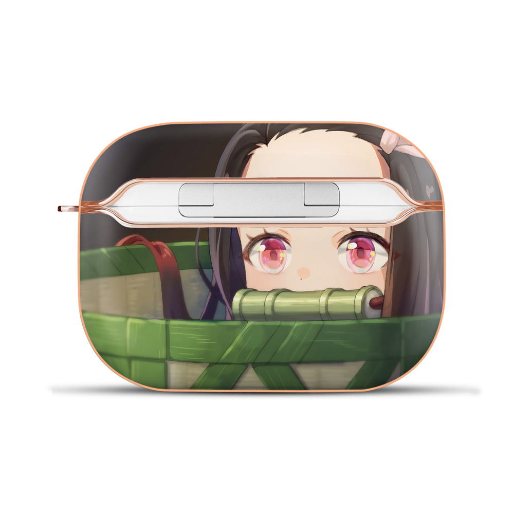 （画像用） 鬼滅の刃（きめつのやいば）竈門 禰󠄀豆子／かまど ねずこ Kamado Nezuko 【AirPods Pro用】ハードシェル保護ケース｜耐衝撃・防指紋・カラビナ付き商品仕様