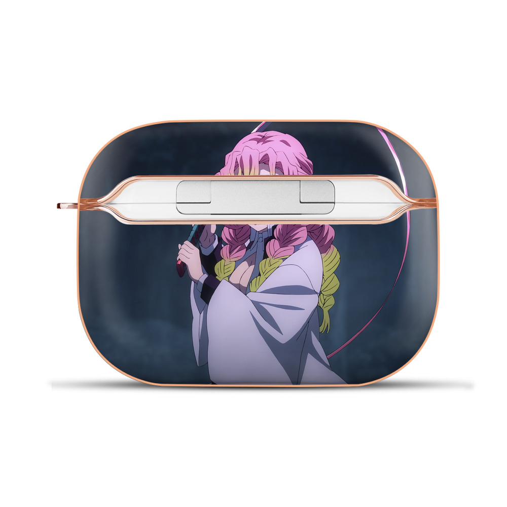 （画像用） 鬼滅の刃（きめつのやいば）恋柱-甘露寺 蜜璃／かんろじ みつり Kanroji Mitsuri 【AirPods Pro用】ハードシェル保護ケース｜耐衝撃・防指紋・カラビナ付き商品仕様