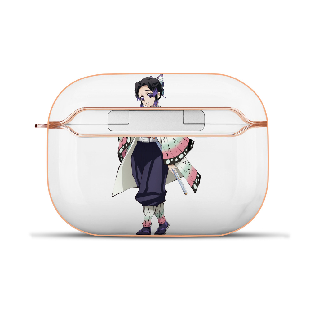 （画像用） 鬼滅の刃（きめつのやいば）蟲柱-胡蝶 しのぶ／こちょう しのぶ Kochou Shinobu 【AirPods Pro用】ハードシェル保護ケース｜耐衝撃・防指紋・カラビナ付き商品仕様
