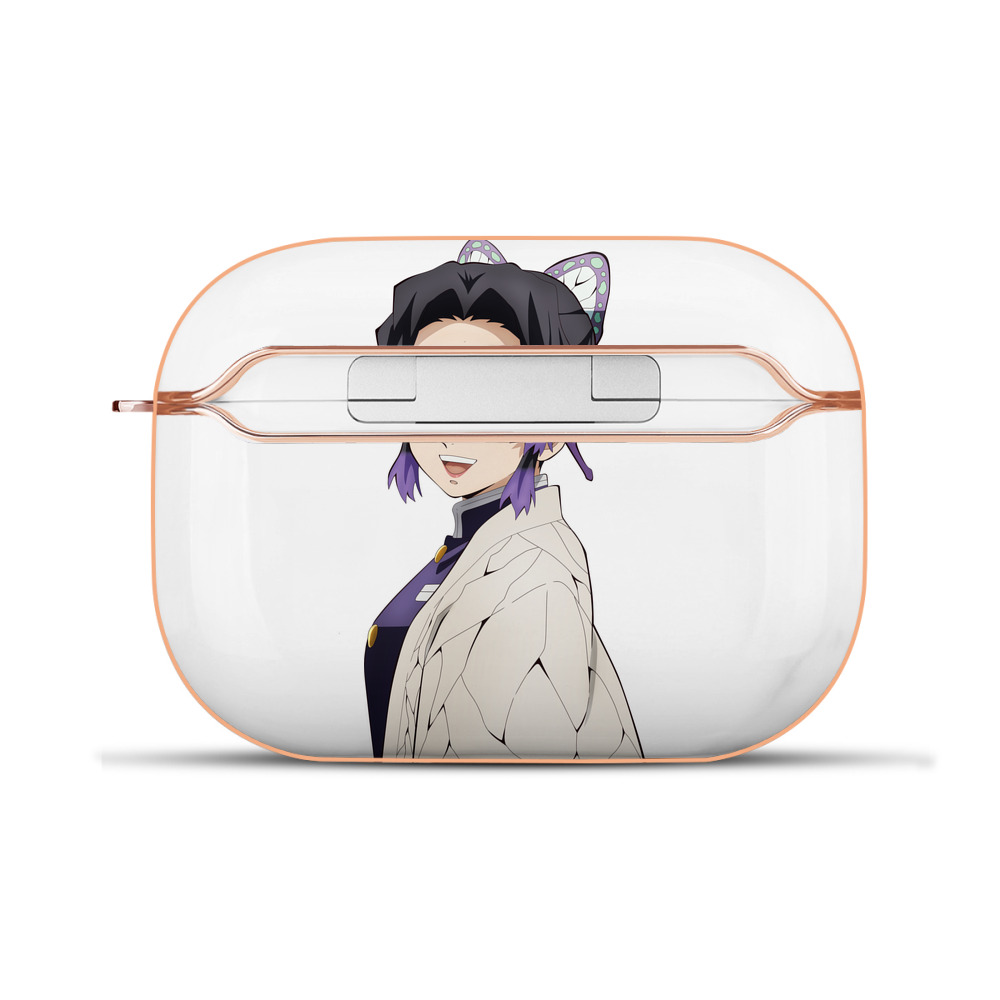 （画像用） 鬼滅の刃（きめつのやいば）蟲柱-胡蝶 しのぶ／こちょう しのぶ Kochou Shinobu 【AirPods Pro用】ハードシェル保護ケース｜耐衝撃・防指紋・カラビナ付き商品仕様