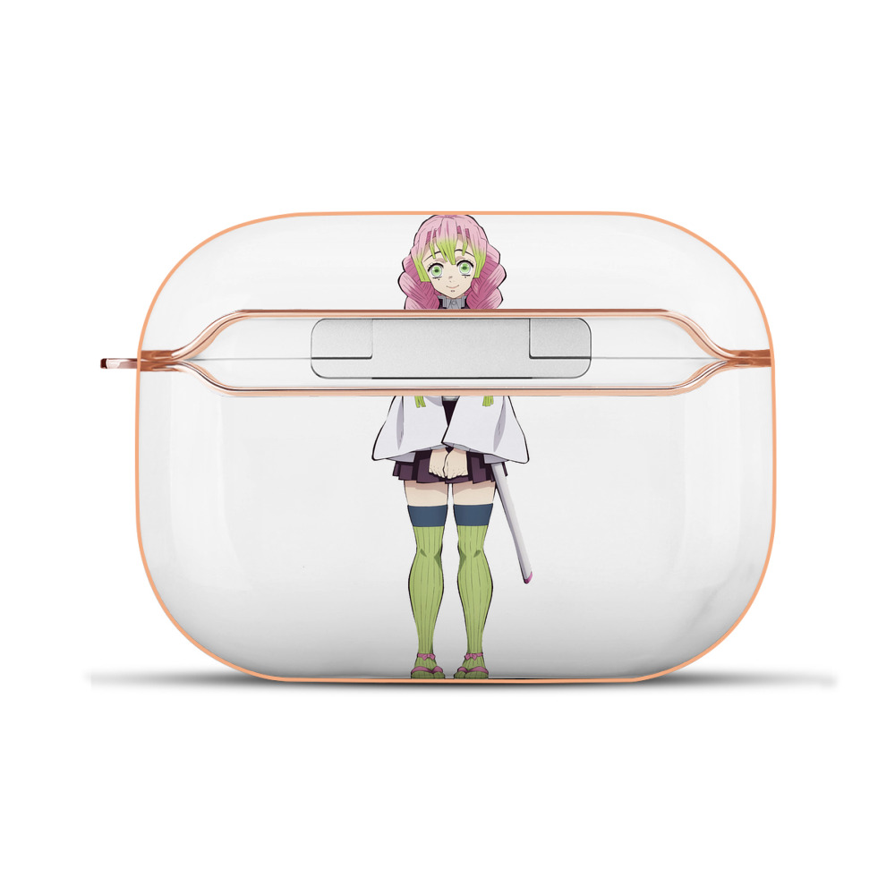 （画像用） 鬼滅の刃（きめつのやいば）恋柱-甘露寺 蜜璃／かんろじ みつり Kanroji Mitsuri 【AirPods Pro用】ハードシェル保護ケース｜耐衝撃・防指紋・カラビナ付き商品仕様