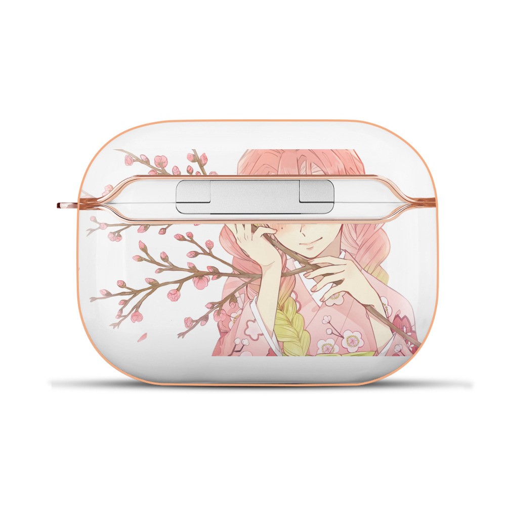 （画像用） 鬼滅の刃（きめつのやいば）恋柱-甘露寺 蜜璃／かんろじ みつり Kanroji Mitsuri 【AirPods Pro用】ハードシェル保護ケース｜耐衝撃・防指紋・カラビナ付き商品仕様