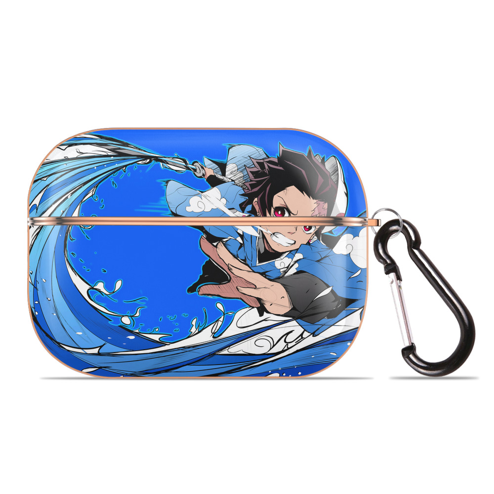 （画像用） 鬼滅の刃（きめつのやいば）竈門 炭治郎／かまど たんじろう Kamado Tanjirou 【AirPods Pro用】ハードシェル保護ケース｜耐衝撃・防指紋・カラビナ付き商品仕様