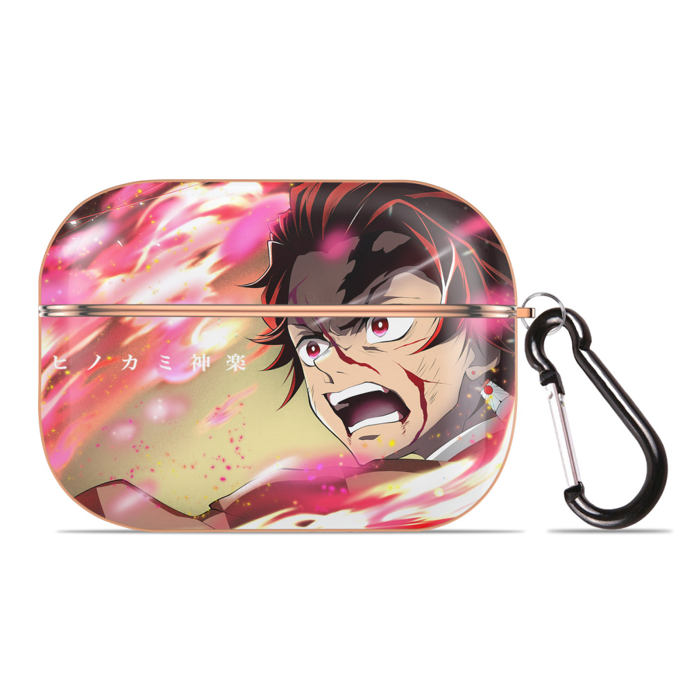 （画像用） 鬼滅の刃（きめつのやいば）竈門 炭治郎／かまど たんじろう Kamado Tanjirou 【AirPods Pro用】ハードシェル保護ケース｜耐衝撃・防指紋・カラビナ付き商品仕様