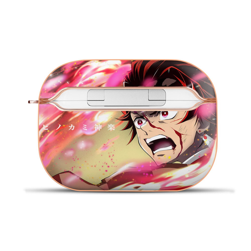 （画像用） 鬼滅の刃（きめつのやいば）竈門 炭治郎／かまど たんじろう Kamado Tanjirou 【AirPods Pro用】ハードシェル保護ケース｜耐衝撃・防指紋・カラビナ付き商品仕様
