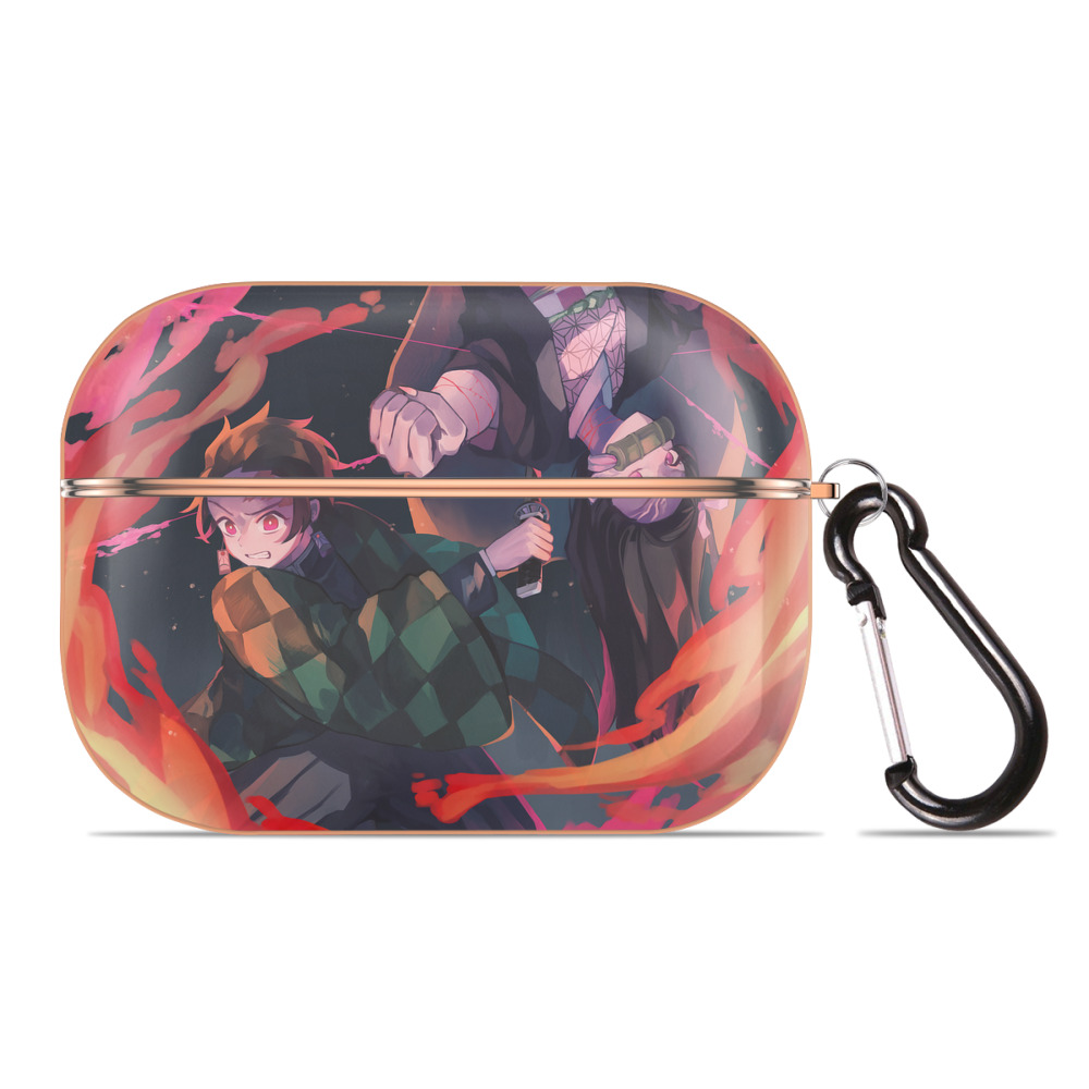 （画像用） 鬼滅の刃（きめつのやいば）竈門 炭治郎／かまど たんじろう Kamado Tanjirou 【AirPods Pro用】ハードシェル保護ケース｜耐衝撃・防指紋・カラビナ付き商品仕様