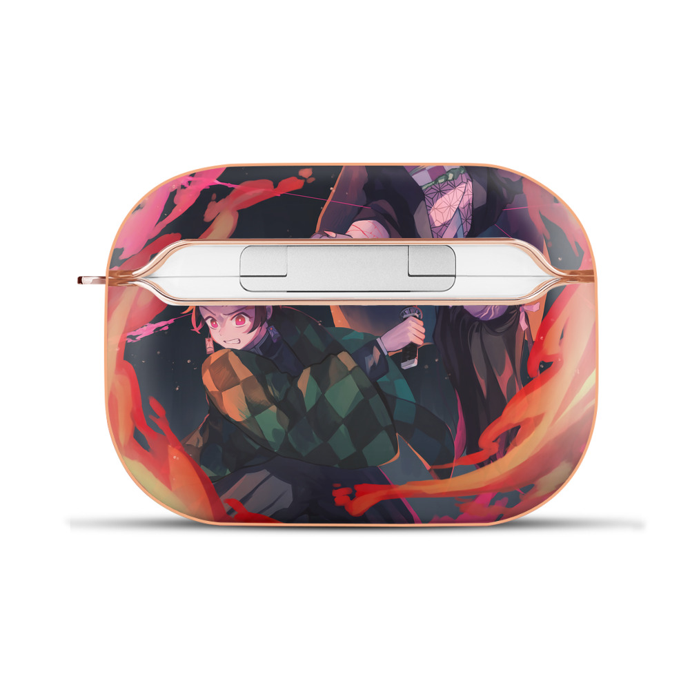 （画像用） 鬼滅の刃（きめつのやいば）竈門 炭治郎／かまど たんじろう Kamado Tanjirou 【AirPods Pro用】ハードシェル保護ケース｜耐衝撃・防指紋・カラビナ付き商品仕様