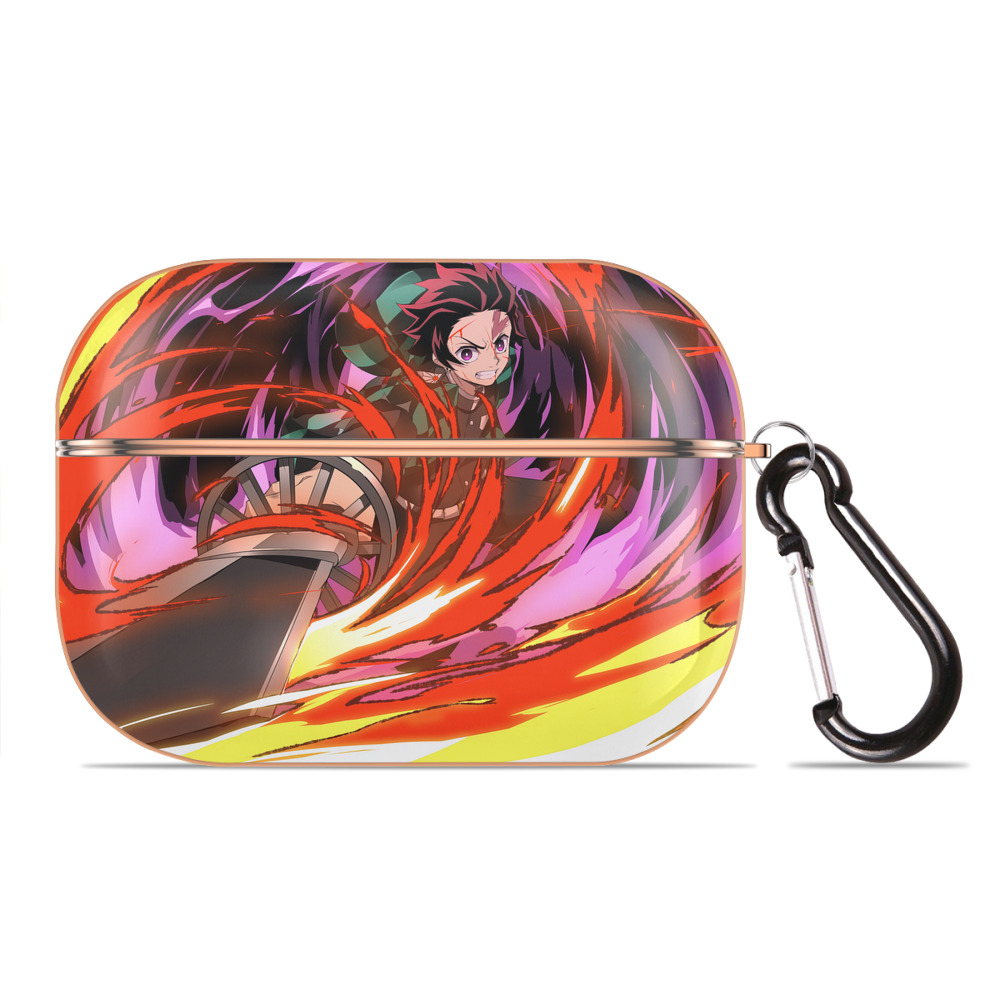 （画像用） 鬼滅の刃（きめつのやいば）竈門 炭治郎／かまど たんじろう Kamado Tanjirou 【AirPods Pro用】ハードシェル保護ケース｜耐衝撃・防指紋・カラビナ付き商品仕様