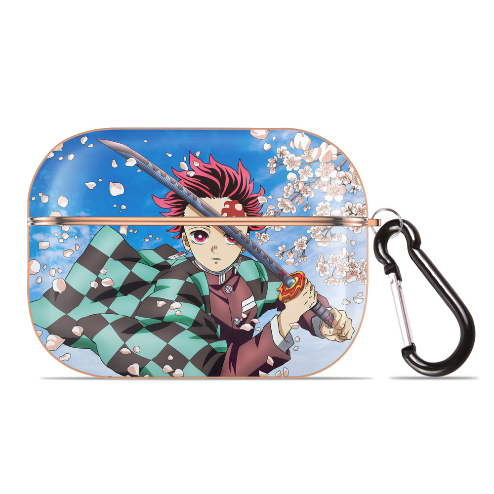 （画像用） 鬼滅の刃（きめつのやいば）竈門 炭治郎／かまど たんじろう Kamado Tanjirou 【AirPods Pro用】ハードシェル保護ケース｜耐衝撃・防指紋・カラビナ付き商品仕様