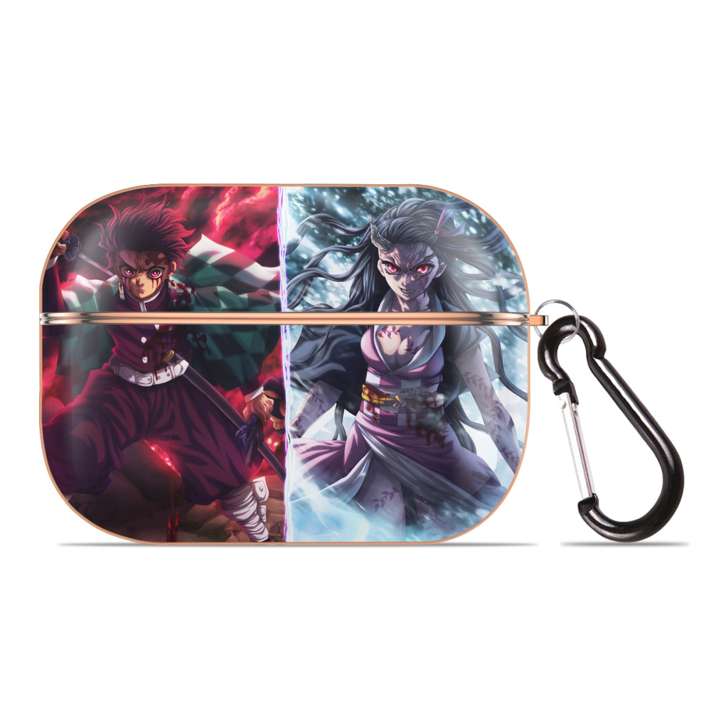 （画像用） 鬼滅の刃（きめつのやいば）竈門 炭治郎／かまど たんじろう Kamado Tanjirou 【AirPods Pro用】ハードシェル保護ケース｜耐衝撃・防指紋・カラビナ付き商品仕様