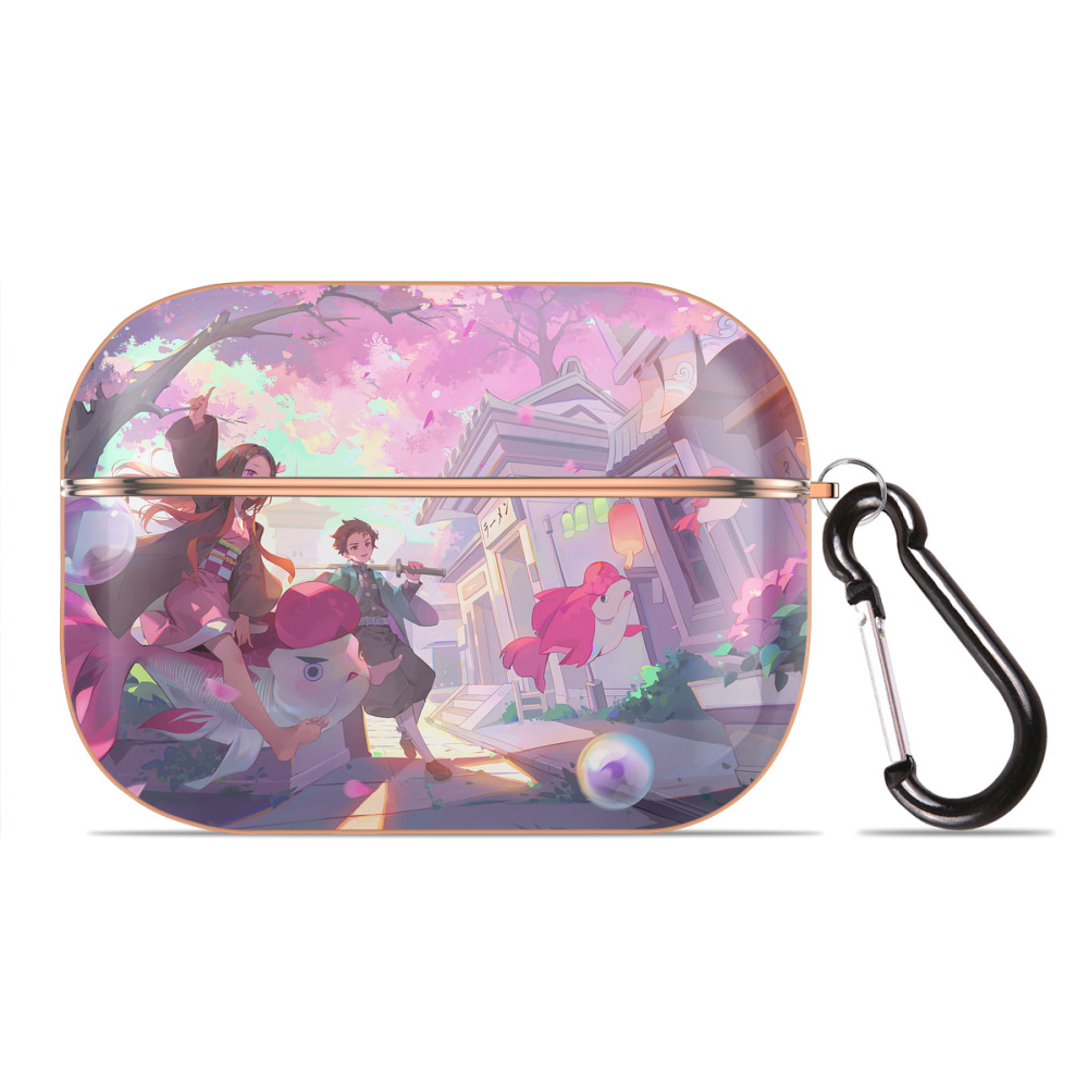 （画像用） 鬼滅の刃（きめつのやいば）竈門 炭治郎／かまど たんじろう Kamado Tanjirou 【AirPods Pro用】ハードシェル保護ケース｜耐衝撃・防指紋・カラビナ付き商品仕様