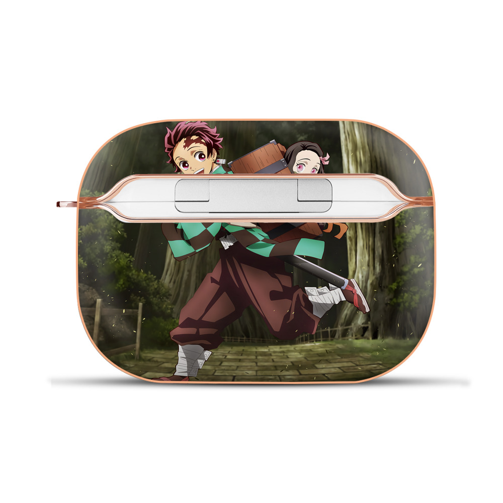 （画像用） 鬼滅の刃（きめつのやいば）竈門 炭治郎／かまど たんじろう Kamado Tanjirou 【AirPods Pro用】ハードシェル保護ケース｜耐衝撃・防指紋・カラビナ付き商品仕様