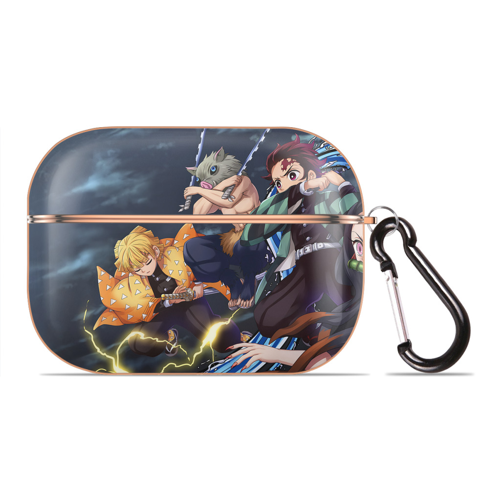 （画像用） 鬼滅の刃（きめつのやいば）竈門 炭治郎／かまど たんじろう Kamado Tanjirou 【AirPods Pro用】ハードシェル保護ケース｜耐衝撃・防指紋・カラビナ付き商品仕様