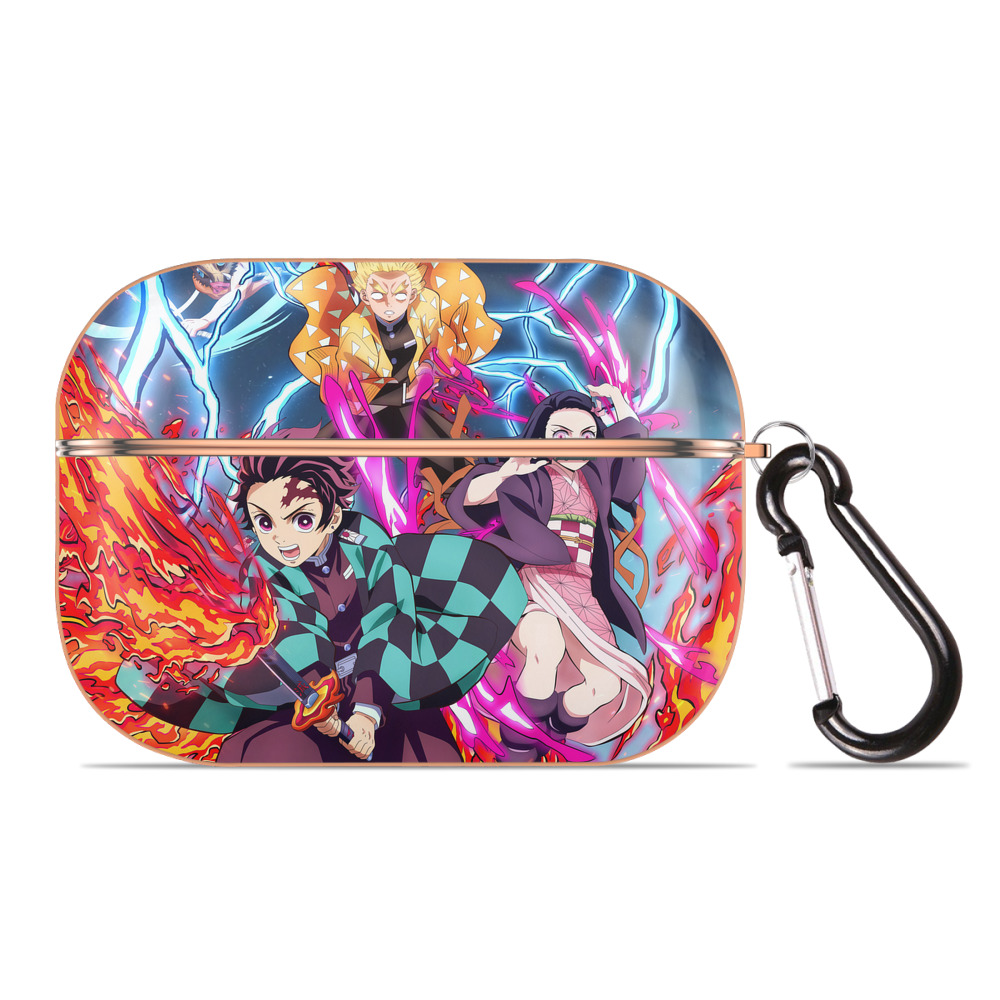 （画像用） 鬼滅の刃（きめつのやいば）竈門 炭治郎／かまど たんじろう Kamado Tanjirou 【AirPods Pro用】ハードシェル保護ケース｜耐衝撃・防指紋・カラビナ付き商品仕様
