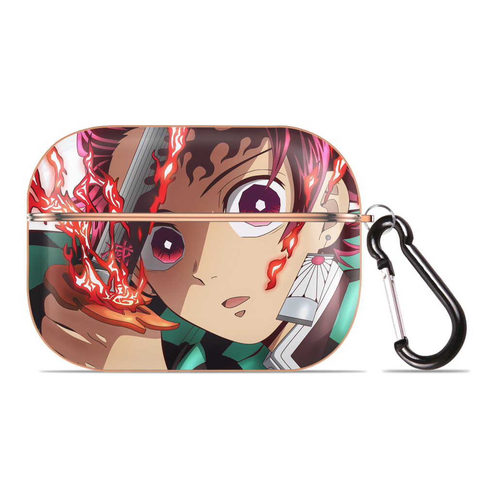 （画像用） 鬼滅の刃（きめつのやいば）竈門 炭治郎／かまど たんじろう Kamado Tanjirou 【AirPods Pro用】ハードシェル保護ケース｜耐衝撃・防指紋・カラビナ付き商品仕様