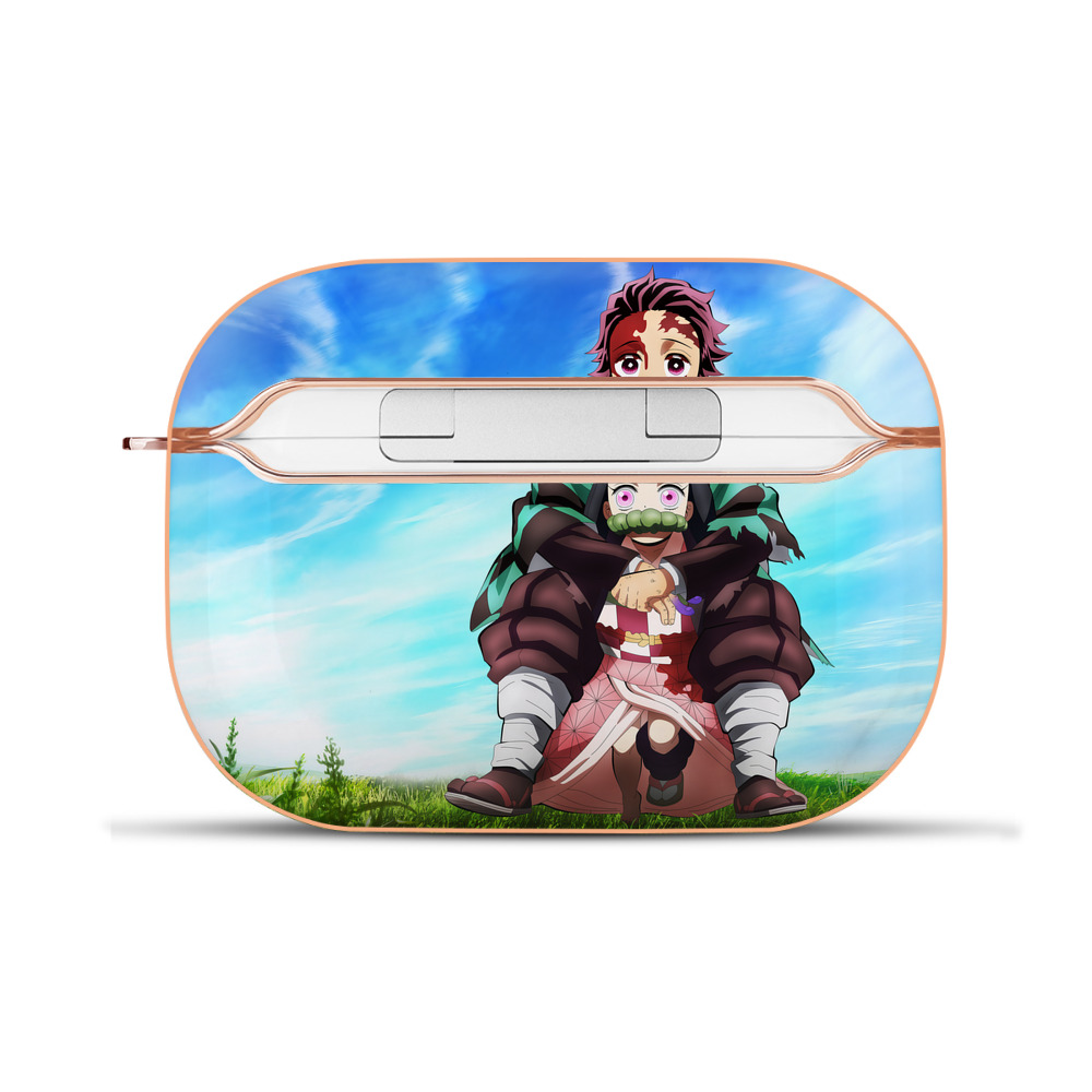 （画像用） 鬼滅の刃（きめつのやいば）竈門 炭治郎／かまど たんじろう Kamado Tanjirou 【AirPods Pro用】ハードシェル保護ケース｜耐衝撃・防指紋・カラビナ付き商品仕様