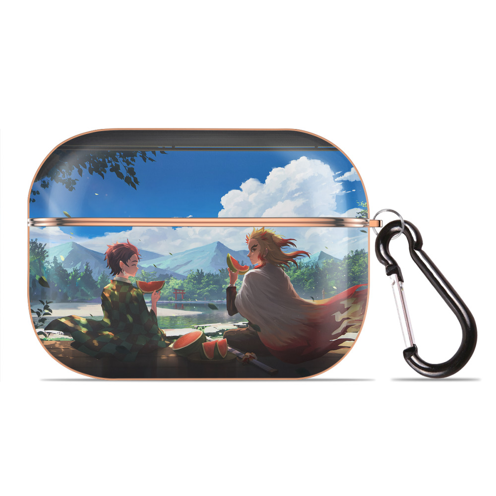 （画像用） 鬼滅の刃（きめつのやいば）竈門 炭治郎／かまど たんじろう Kamado Tanjirou 【AirPods Pro用】ハードシェル保護ケース｜耐衝撃・防指紋・カラビナ付き商品仕様