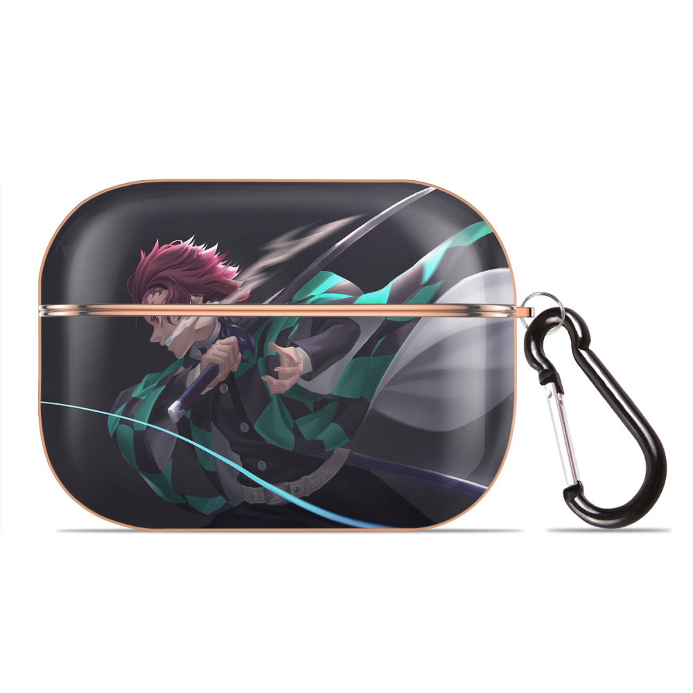 （画像用） 鬼滅の刃（きめつのやいば）竈門 炭治郎／かまど たんじろう Kamado Tanjirou 【AirPods Pro用】ハードシェル保護ケース｜耐衝撃・防指紋・カラビナ付き商品仕様