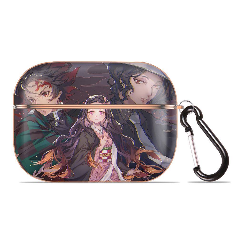 （画像用） 鬼滅の刃（きめつのやいば）竈門 炭治郎／かまど たんじろう Kamado Tanjirou 【AirPods Pro用】ハードシェル保護ケース｜耐衝撃・防指紋・カラビナ付き商品仕様