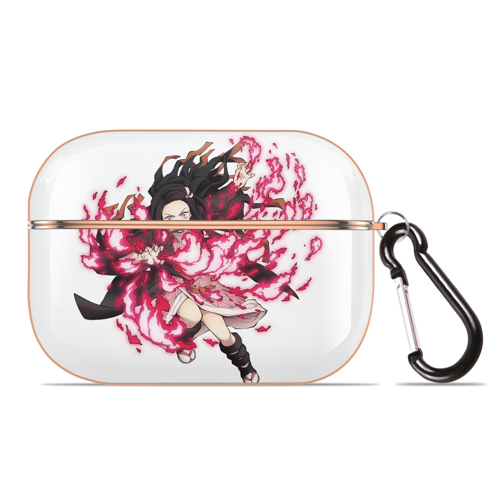 （画像用） 鬼滅の刃（きめつのやいば）竈門 禰󠄀豆子／かまど ねずこ Kamado Nezuko 【AirPods Pro用】ハードシェル保護ケース｜耐衝撃・防指紋・カラビナ付き商品仕様