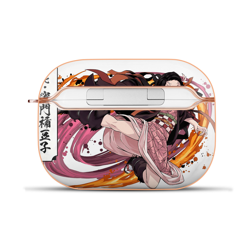 （画像用） 鬼滅の刃（きめつのやいば）竈門 禰󠄀豆子／かまど ねずこ Kamado Nezuko 【AirPods Pro用】ハードシェル保護ケース｜耐衝撃・防指紋・カラビナ付き商品仕様