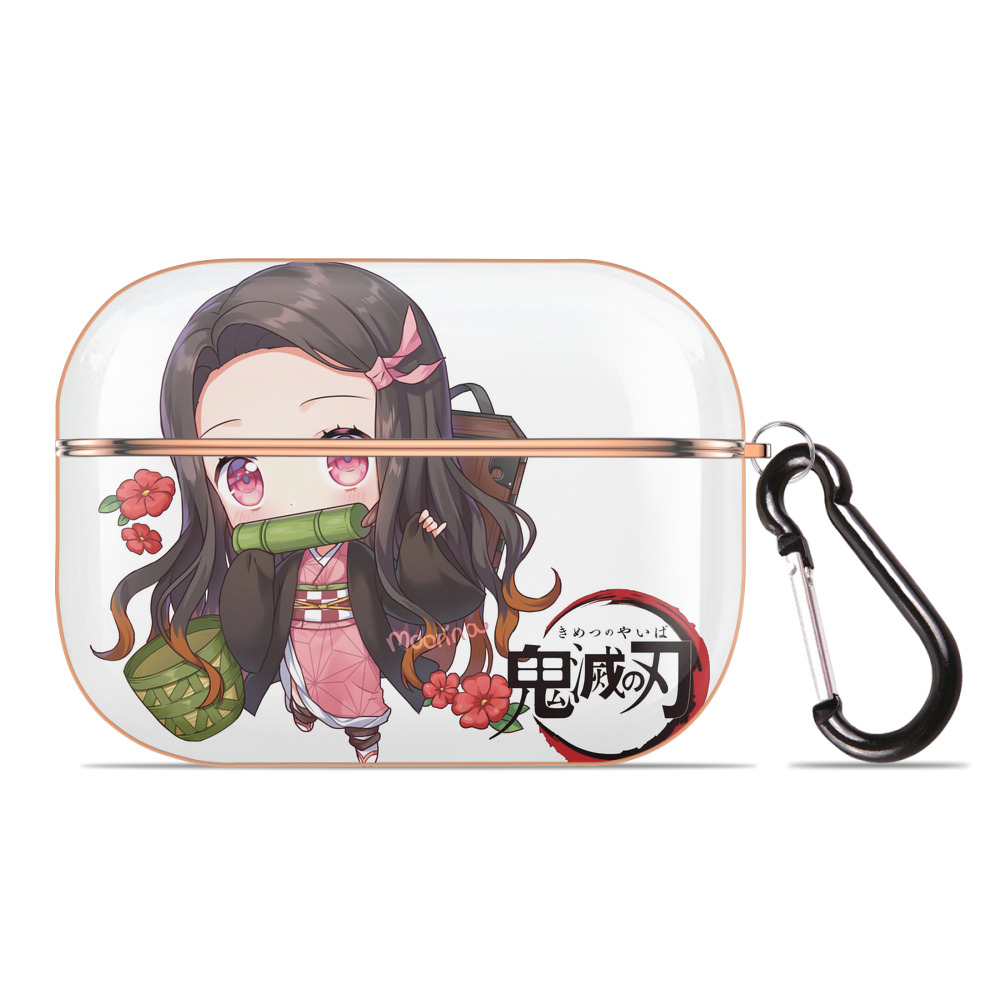 （画像用） 鬼滅の刃（きめつのやいば）竈門 禰󠄀豆子／かまど ねずこ Kamado Nezuko 【AirPods Pro用】ハードシェル保護ケース｜耐衝撃・防指紋・カラビナ付き商品仕様