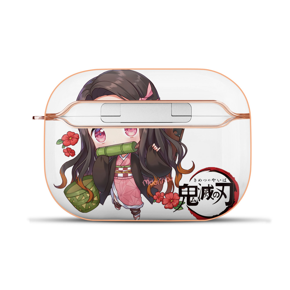 （画像用） 鬼滅の刃（きめつのやいば）竈門 禰󠄀豆子／かまど ねずこ Kamado Nezuko 【AirPods Pro用】ハードシェル保護ケース｜耐衝撃・防指紋・カラビナ付き商品仕様