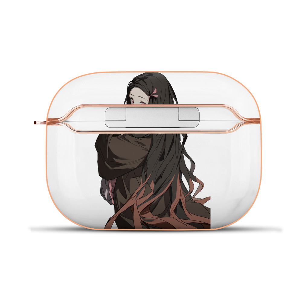 （画像用） 鬼滅の刃（きめつのやいば）竈門 禰󠄀豆子／かまど ねずこ Kamado Nezuko 【AirPods Pro用】ハードシェル保護ケース｜耐衝撃・防指紋・カラビナ付き商品仕様