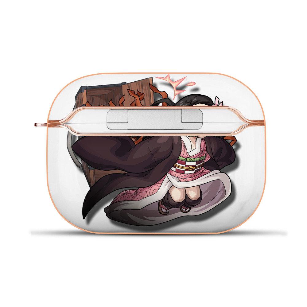 （画像用） 鬼滅の刃（きめつのやいば）竈門 禰󠄀豆子／かまど ねずこ Kamado Nezuko 【AirPods Pro用】ハードシェル保護ケース｜耐衝撃・防指紋・カラビナ付き商品仕様