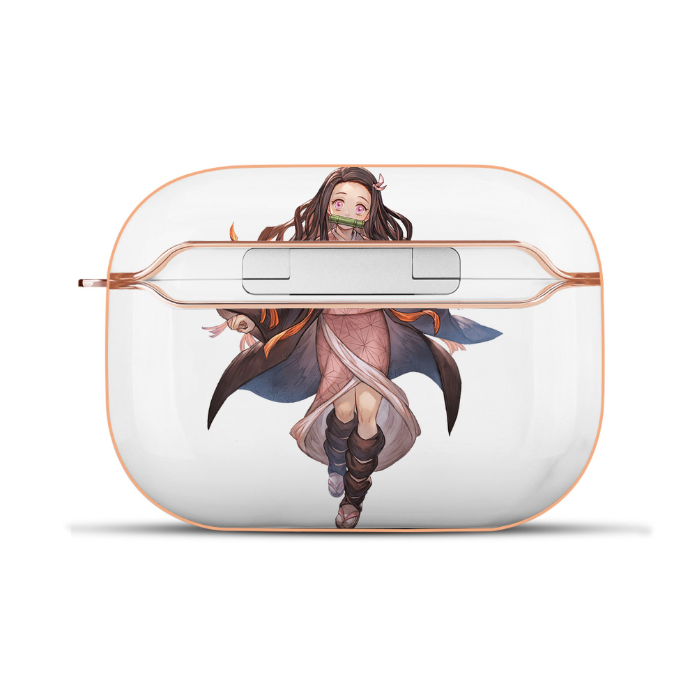 （画像用） 鬼滅の刃（きめつのやいば）竈門 禰󠄀豆子／かまど ねずこ Kamado Nezuko 【AirPods Pro用】ハードシェル保護ケース｜耐衝撃・防指紋・カラビナ付き商品仕様