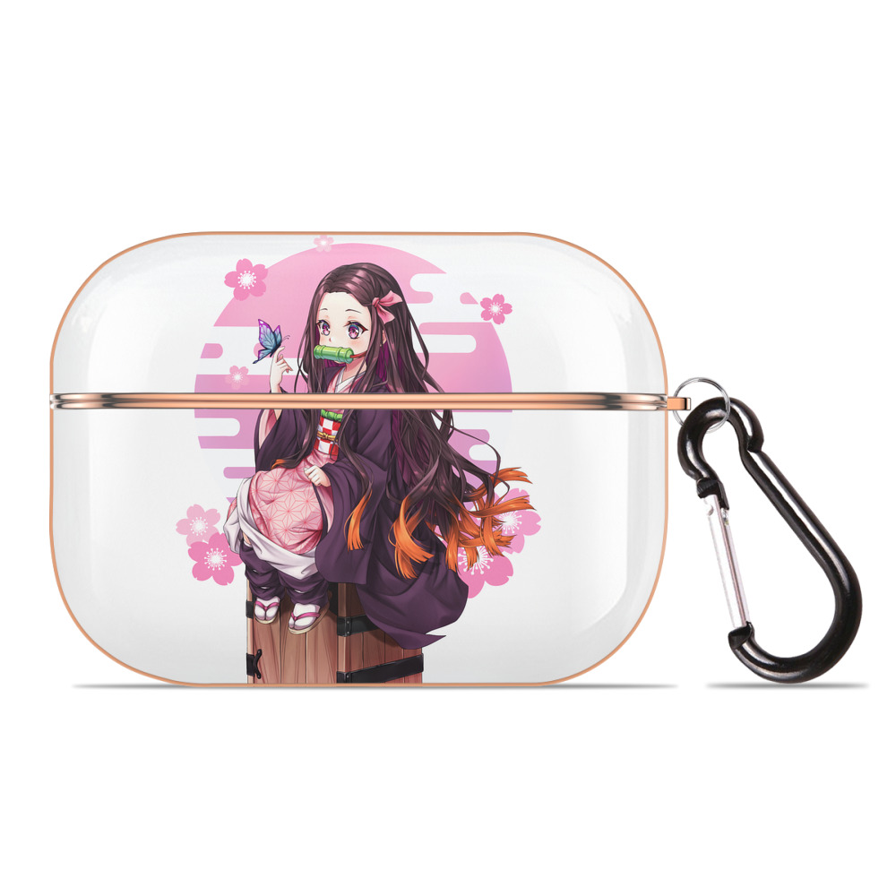 （画像用） 鬼滅の刃（きめつのやいば）竈門 禰󠄀豆子／かまど ねずこ Kamado Nezuko 【AirPods Pro用】ハードシェル保護ケース｜耐衝撃・防指紋・カラビナ付き商品仕様