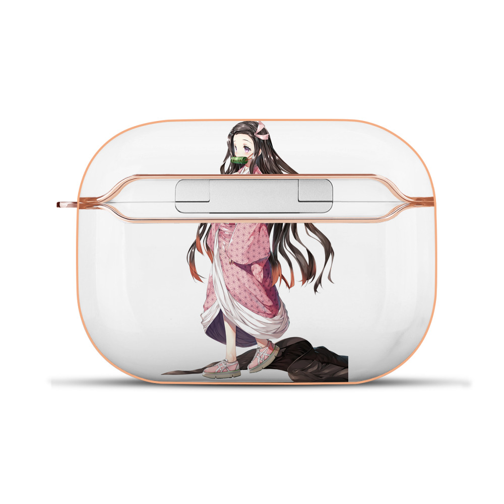 （画像用） 鬼滅の刃（きめつのやいば）竈門 禰󠄀豆子／かまど ねずこ Kamado Nezuko 【AirPods Pro用】ハードシェル保護ケース｜耐衝撃・防指紋・カラビナ付き商品仕様