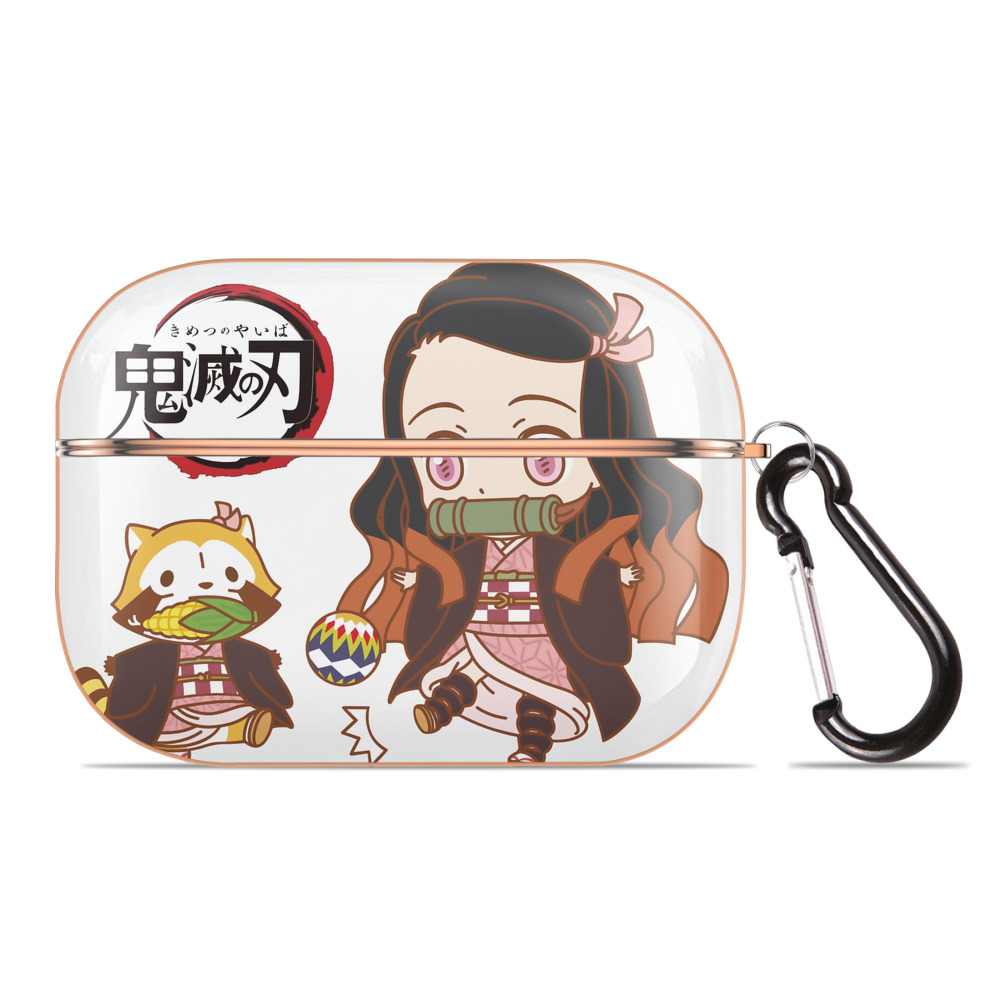 （画像用） 鬼滅の刃（きめつのやいば）竈門 禰󠄀豆子／かまど ねずこ Kamado Nezuko 【AirPods Pro用】ハードシェル保護ケース｜耐衝撃・防指紋・カラビナ付き商品仕様
