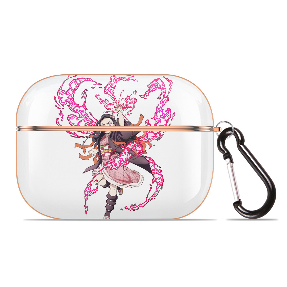 （画像用） 鬼滅の刃（きめつのやいば）竈門 禰󠄀豆子／かまど ねずこ Kamado Nezuko 【AirPods Pro用】ハードシェル保護ケース｜耐衝撃・防指紋・カラビナ付き商品仕様