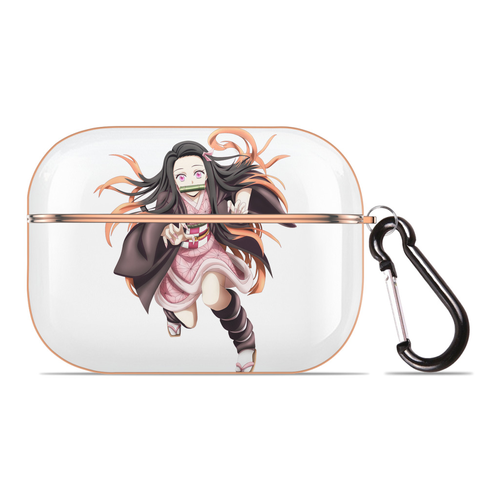 （画像用） 鬼滅の刃（きめつのやいば）竈門 禰󠄀豆子／かまど ねずこ Kamado Nezuko 【AirPods Pro用】ハードシェル保護ケース｜耐衝撃・防指紋・カラビナ付き商品仕様