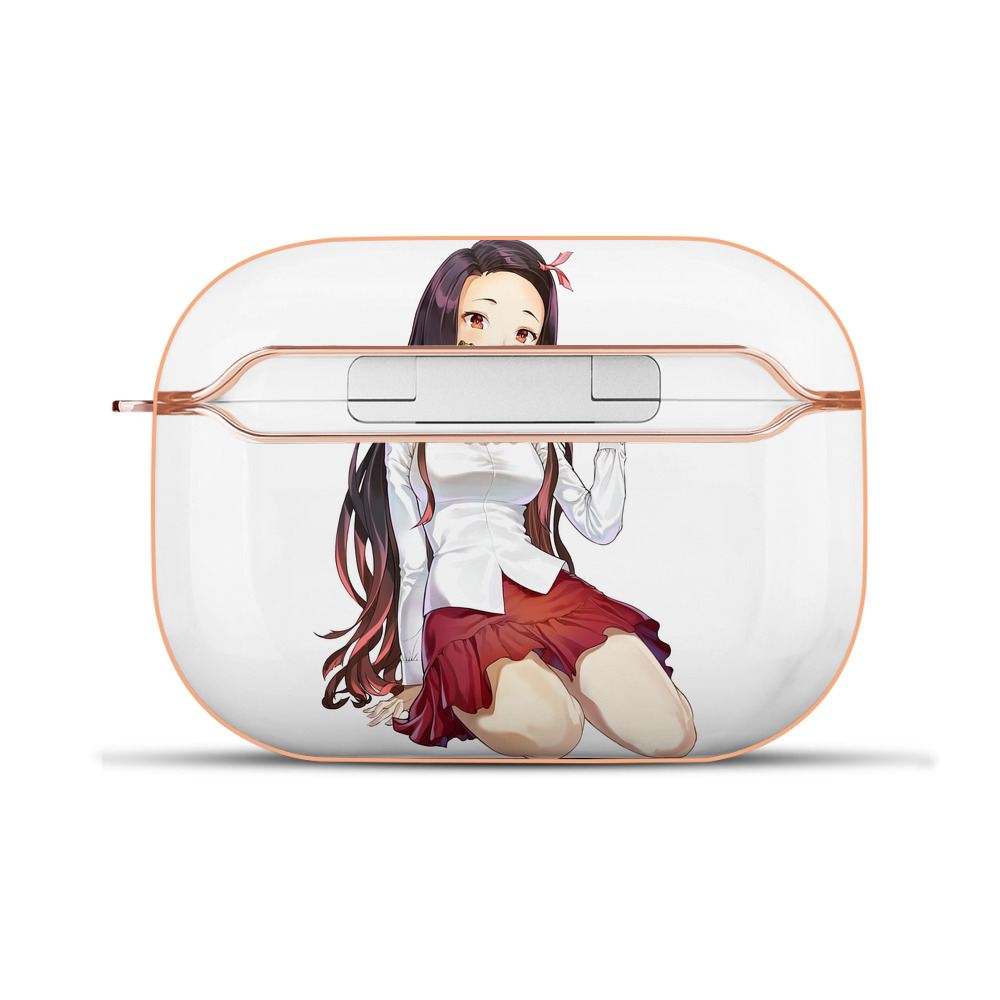 （画像用） 鬼滅の刃（きめつのやいば）竈門 禰󠄀豆子／かまど ねずこ Kamado Nezuko 【AirPods Pro用】ハードシェル保護ケース｜耐衝撃・防指紋・カラビナ付き商品仕様